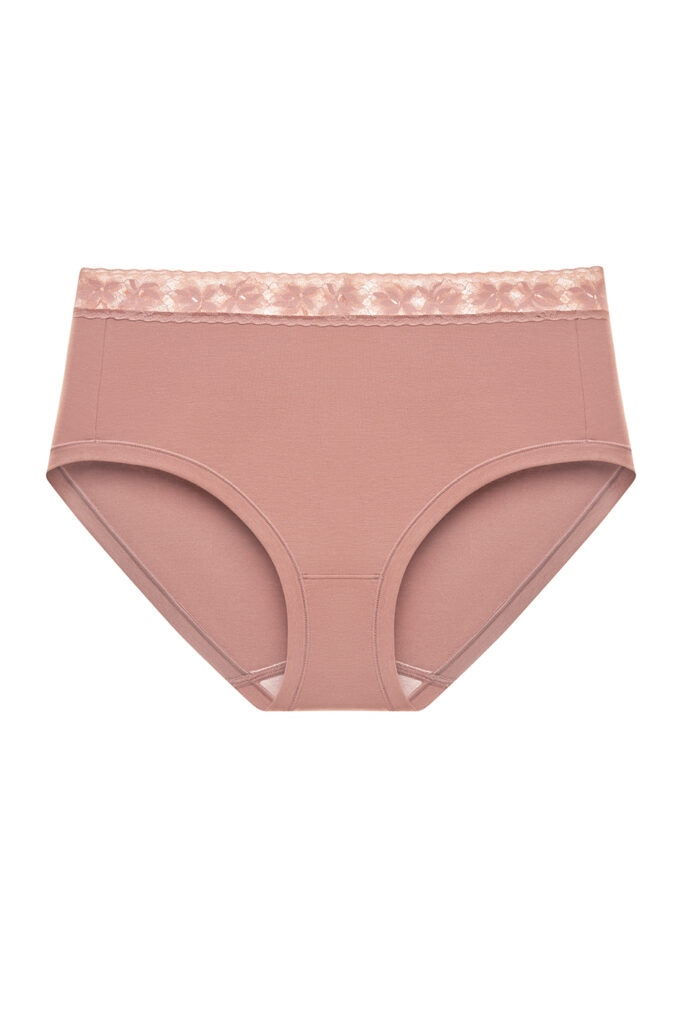 Whisper Lace Cotton-Modal High-Rise Brief by Understance