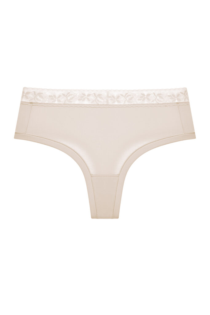 Whisper Lace Cotton-Modal Mid-Rise Thong by Understance